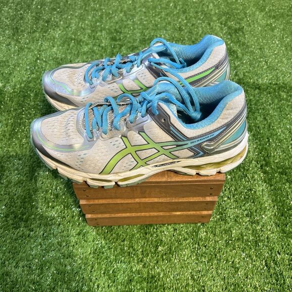 Asics Gel-Kayano 22 Women Size US 8 Running Shoes Teal Green Silver T597Q - Picture 6 of 9